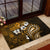 Fiji Masi Paisley With Hibiscus Tapa Rubber Doormat Gold Version LT01 - Polynesian Pride