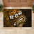 Fiji Masi Paisley With Hibiscus Tapa Rubber Doormat Gold Version LT01 - Polynesian Pride