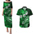 Fiji Masi Paisley With Hibiscus Tapa Couples Matching Puletasi Dress and Hawaiian Shirt Green Version LT01 Green - Polynesian Pride