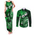 Fiji Masi Paisley With Hibiscus Tapa Couples Matching Tank Maxi Dress and Long Sleeve Button Shirt Green Version LT01 Green - Polynesian Pride