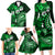 Fiji Masi Paisley With Hibiscus Tapa Family Matching Long Sleeve Bodycon Dress and Hawaiian Shirt Green Version LT01 - Polynesian Pride