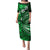 Fiji Masi Paisley With Hibiscus Tapa Family Matching Puletasi Dress and Hawaiian Shirt Green Version LT01 Mom's Dress Green - Polynesian Pride