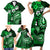 Fiji Masi Paisley With Hibiscus Tapa Family Matching Short Sleeve Bodycon Dress and Hawaiian Shirt Green Version LT01 - Polynesian Pride