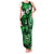 Fiji Masi Paisley With Hibiscus Tapa Family Matching Tank Maxi Dress and Hawaiian Shirt Green Version LT01 Mom's Dress Green - Polynesian Pride