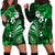 Fiji Masi Paisley With Hibiscus Tapa Hoodie Dress Green Version LT01 - Polynesian Pride