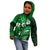 Fiji Masi Paisley With Hibiscus Tapa Kid Hoodie Green Version LT01 - Polynesian Pride