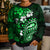 Fiji Masi Paisley With Hibiscus Tapa Kid Ugly Christmas Sweater Green Version LT01 - Polynesian Pride