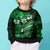 Fiji Masi Paisley With Hibiscus Tapa Kid Ugly Christmas Sweater Green Version LT01 - Polynesian Pride
