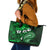 Fiji Masi Paisley With Hibiscus Tapa Leather Tote Bag Green Version LT01 Green - Polynesian Pride