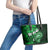 Fiji Masi Paisley With Hibiscus Tapa Leather Tote Bag Green Version LT01 - Polynesian Pride