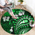 Fiji Masi Paisley With Hibiscus Tapa Round Carpet Green Version LT01 - Polynesian Pride