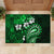 Fiji Masi Paisley With Hibiscus Tapa Rubber Doormat Green Version LT01 - Polynesian Pride