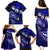 Fiji Masi Paisley With Hibiscus Tapa Family Matching Puletasi Dress and Hawaiian Shirt Navy Blue Version LT01 - Polynesian Pride