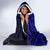 Fiji Masi Paisley With Hibiscus Tapa Hooded Blanket Navy Blue Version LT01 - Polynesian Pride