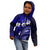 Fiji Masi Paisley With Hibiscus Tapa Kid Hoodie Navy Blue Version LT01 - Polynesian Pride