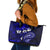 Fiji Masi Paisley With Hibiscus Tapa Leather Tote Bag Navy Blue Version LT01 Blue - Polynesian Pride