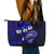 Fiji Masi Paisley With Hibiscus Tapa Leather Tote Bag Navy Blue Version LT01 - Polynesian Pride