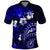 Fiji Masi Paisley With Hibiscus Tapa Polo Shirt Navy Blue Version LT01 Blue - Polynesian Pride