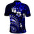 Fiji Masi Paisley With Hibiscus Tapa Polo Shirt Navy Blue Version LT01 - Polynesian Pride