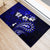 Fiji Masi Paisley With Hibiscus Tapa Rubber Doormat Navy Blue Version LT01 - Polynesian Pride