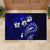 Fiji Masi Paisley With Hibiscus Tapa Rubber Doormat Navy Blue Version LT01 - Polynesian Pride