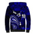 Fiji Masi Paisley With Hibiscus Tapa Sherpa Hoodie Navy Blue Version LT01 - Polynesian Pride