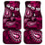 Fiji Masi Paisley With Hibiscus Tapa Car Mats Pink Version LT01 Pink - Polynesian Pride