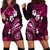 Fiji Masi Paisley With Hibiscus Tapa Hoodie Dress Pink Version LT01 - Polynesian Pride