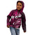 Fiji Masi Paisley With Hibiscus Tapa Kid Hoodie Pink Version LT01 - Polynesian Pride