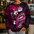 Fiji Masi Paisley With Hibiscus Tapa Kid Ugly Christmas Sweater Pink Version LT01 - Polynesian Pride