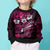 Fiji Masi Paisley With Hibiscus Tapa Kid Ugly Christmas Sweater Pink Version LT01 - Polynesian Pride