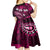 Fiji Masi Paisley With Hibiscus Tapa Kid Short Sleeve Dress Pink Version LT01 - Polynesian Pride