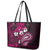 Fiji Masi Paisley With Hibiscus Tapa Leather Tote Bag Pink Version LT01 - Polynesian Pride