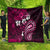Fiji Masi Paisley With Hibiscus Tapa Quilt Pink Version LT01 - Polynesian Pride