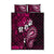 Fiji Masi Paisley With Hibiscus Tapa Quilt Bed Set Pink Version LT01 Pink - Polynesian Pride