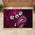 Fiji Masi Paisley With Hibiscus Tapa Rubber Doormat Pink Version LT01 - Polynesian Pride