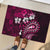 Fiji Masi Paisley With Hibiscus Tapa Rubber Doormat Pink Version LT01 - Polynesian Pride