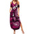 Fiji Masi Paisley With Hibiscus Tapa Summer Maxi Dress Pink Version LT01 Women Pink - Polynesian Pride