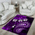 Fiji Masi Paisley Area Rug Fijian Hibiscus Tapa Purple Version LT01 - Polynesian Pride