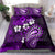 Fiji Masi Paisley Bedding Set Fijian Hibiscus Tapa Purple Version LT01 - Polynesian Pride