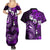 Fiji Masi Paisley Couples Matching Summer Maxi Dress and Hawaiian Shirt Fijian Hibiscus Tapa Purple Version LT01 - Polynesian Pride