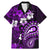 Fiji Masi Paisley Family Matching Mermaid Dress and Hawaiian Shirt Fijian Hibiscus Tapa Purple Version LT01 Dad's Shirt - Short Sleeve Purple - Polynesian Pride