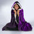 Fiji Masi Paisley Hooded Blanket Fijian Hibiscus Tapa Purple Version LT01 - Polynesian Pride