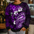 Fiji Masi Paisley Kid Ugly Christmas Sweater Fijian Hibiscus Tapa Purple Version LT01 - Polynesian Pride