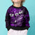 Fiji Masi Paisley Kid Ugly Christmas Sweater Fijian Hibiscus Tapa Purple Version LT01 - Polynesian Pride