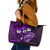 Fiji Masi Paisley Leather Tote Bag Fijian Hibiscus Tapa Purple Version LT01 Purple - Polynesian Pride