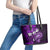 Fiji Masi Paisley Leather Tote Bag Fijian Hibiscus Tapa Purple Version LT01 - Polynesian Pride