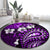 Fiji Masi Paisley Round Carpet Fijian Hibiscus Tapa Purple Version LT01 - Polynesian Pride