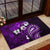 Fiji Masi Paisley Rubber Doormat Fijian Hibiscus Tapa Purple Version LT01 - Polynesian Pride