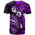 Fiji Masi Paisley T Shirt Fijian Hibiscus Tapa Purple Version LT01 - Polynesian Pride